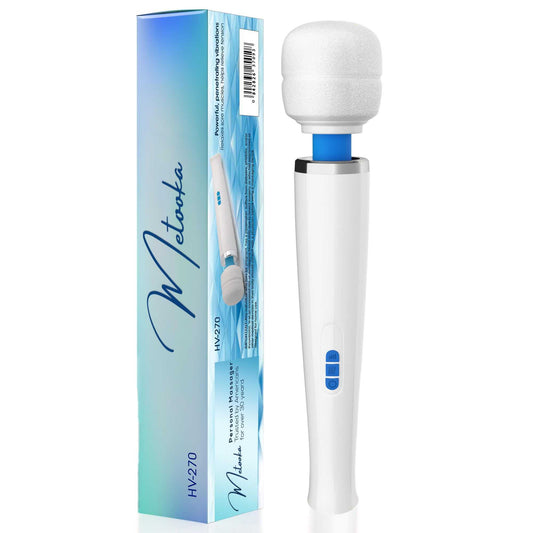 Therapeutic Personal Massager - Handheld Cordless and Powerful Wand - 8 Speeds 20 Vibrating Patterns - USB Rechargeable - Magic Recovery Effect for Women and Men, Body, Neck, Back & Shoulders (UPC: 084282637093)