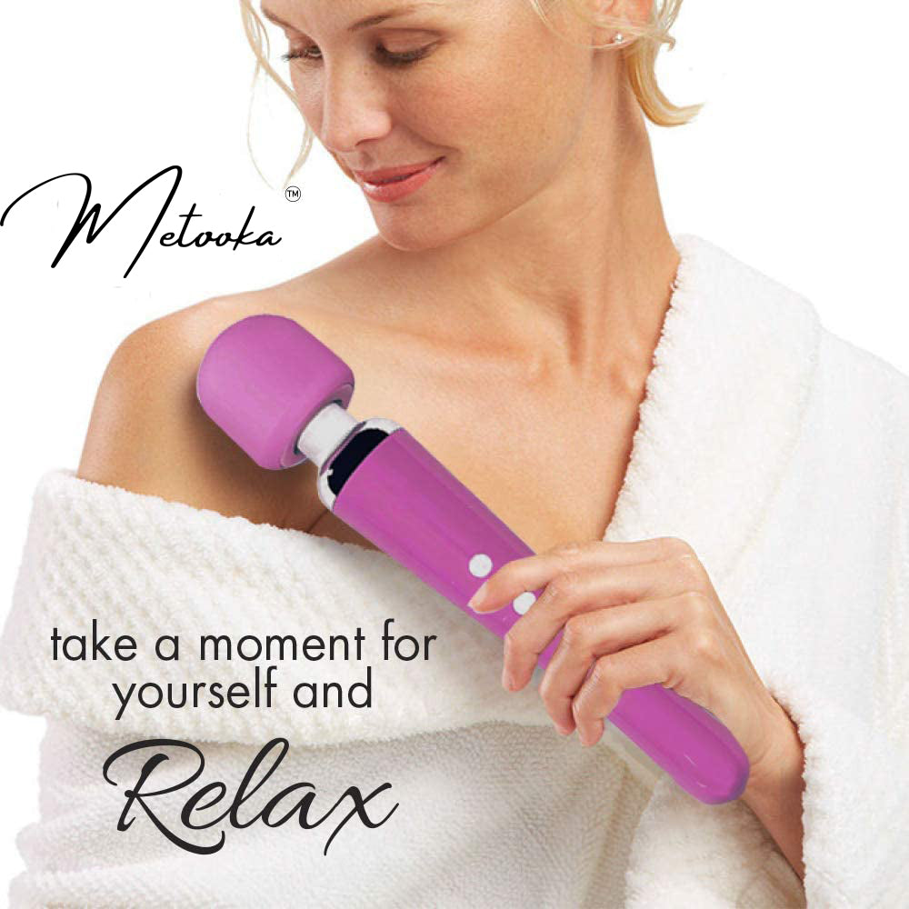 Therapeutic Personal Massager - Handheld Cordless and Powerful - 8 Speeds 20 Vibrating Patterns - USB Rechargeable - Magic Recovery Effect for Body, Neck, Back Shoulders & feet pink UPC: 037203551862