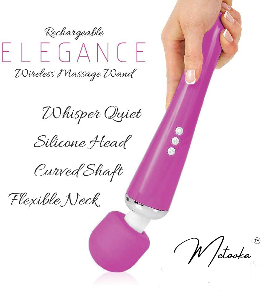 Therapeutic Personal Massager - Handheld Cordless and Powerful - 8 Speeds 20 Vibrating Patterns - USB Rechargeable - Magic Recovery Effect for Body, Neck, Back Shoulders & feet pink UPC: 037203551862
