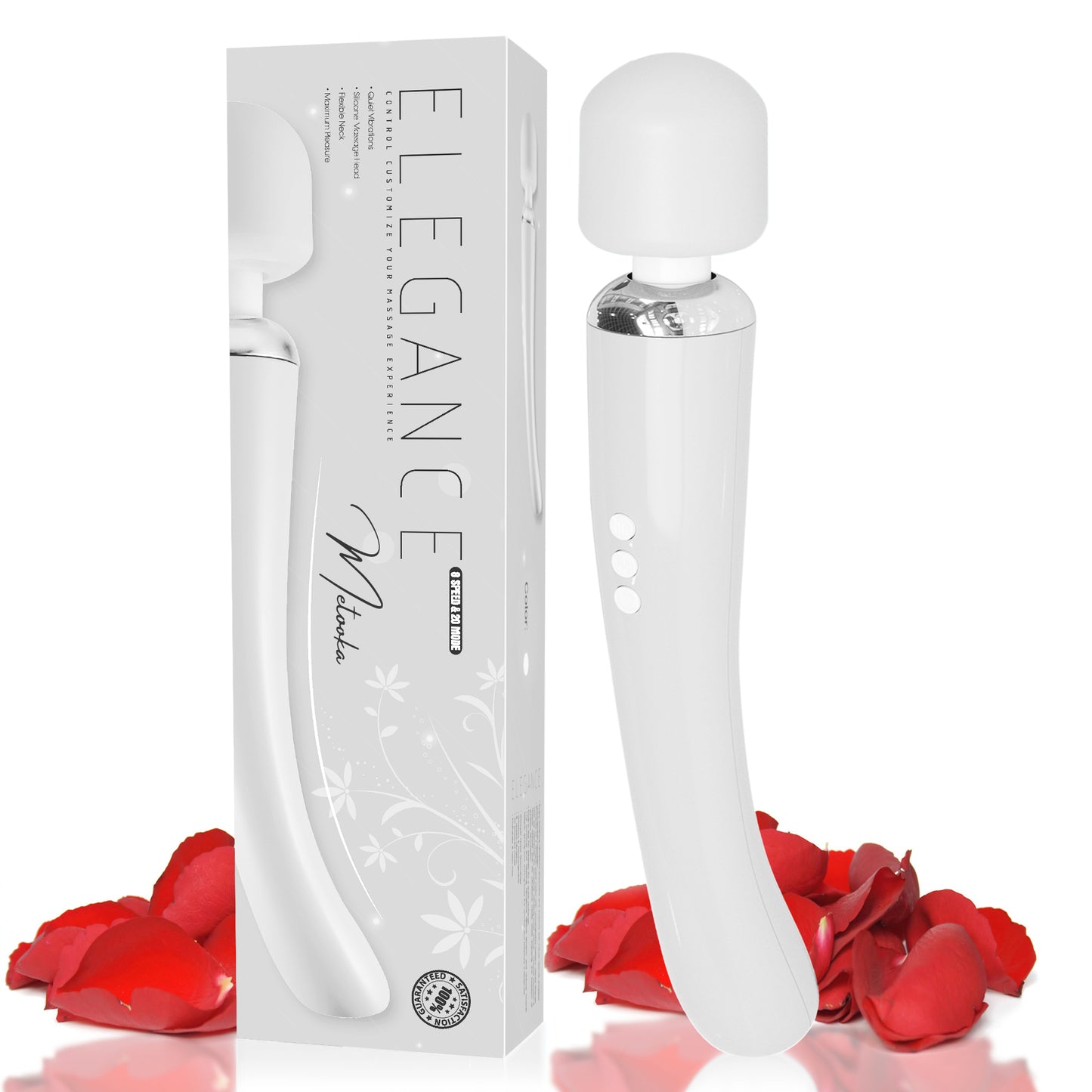 Therapeutic Personal Massager - Handheld Cordless and Powerful - 8 Speeds 20 Vibrating Patterns - USB Rechargeable - Magic Recovery Effect for Body, Neck, Back Shoulders & feet white UPC: 037203552371