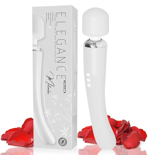 Therapeutic Personal Massager - Handheld Cordless and Powerful - 8 Speeds 20 Vibrating Patterns - USB Rechargeable - Magic Recovery Effect for Body, Neck, Back Shoulders & feet white UPC: 037203552371