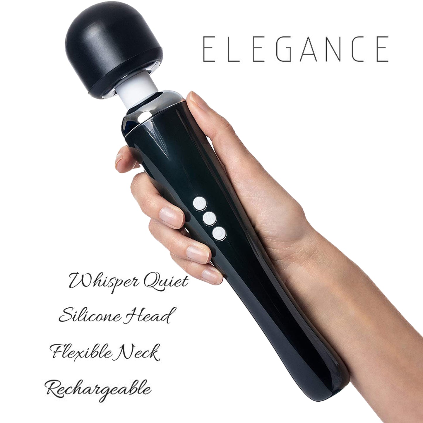 Therapeutic Personal Massager - Handheld Cordless and Powerful - 8 Speeds 20 Vibrating Patterns - USB Rechargeable - Magic Recovery Effect for Body, Neck, Back Shoulders & feet black UPC: 037203549760