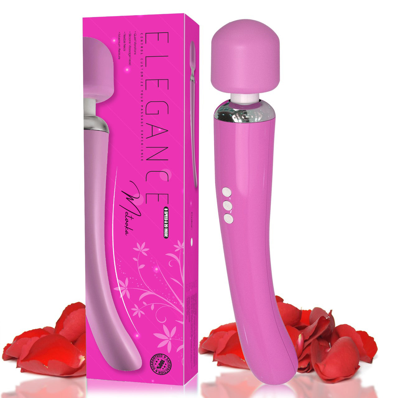 Therapeutic Personal Massager - Handheld Cordless and Powerful - 8 Speeds 20 Vibrating Patterns - USB Rechargeable - Magic Recovery Effect for Body, Neck, Back Shoulders & feet pink UPC: 037203551862